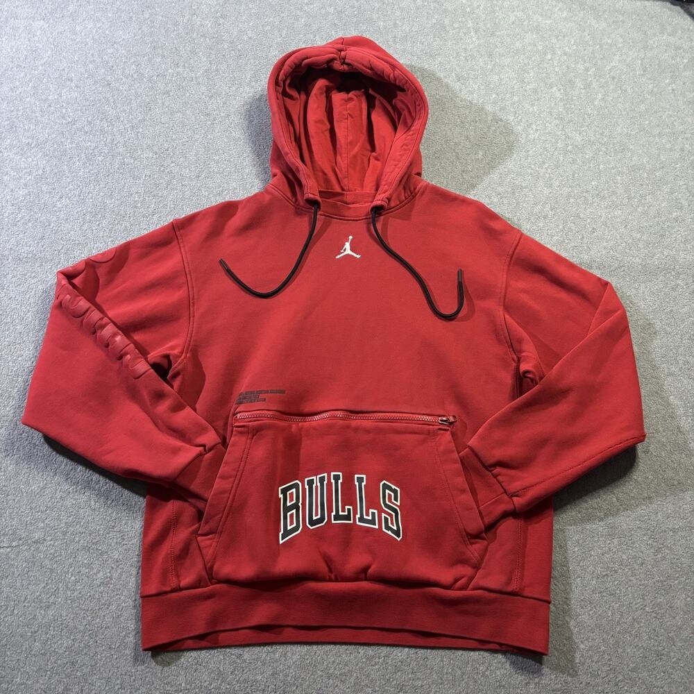 Jordan Chicago Bulls NBA Hoodie Mens Size M Courtside Statement Red DR6999-657